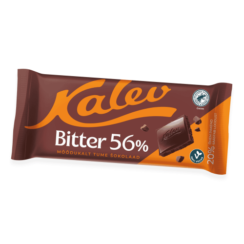 Kalev Bitter 56% Zartbitterschokolade | 100 g Kalev Bitter 56% Zartbitterschokolade (tume sokolaad) aus Tallinn in Estland.