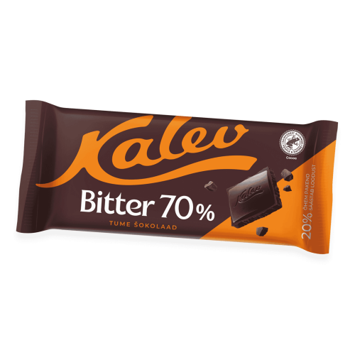 Kalev Bitter 70% Zartbitterschokolade (Bitter 70% eriti tume sokolaad)