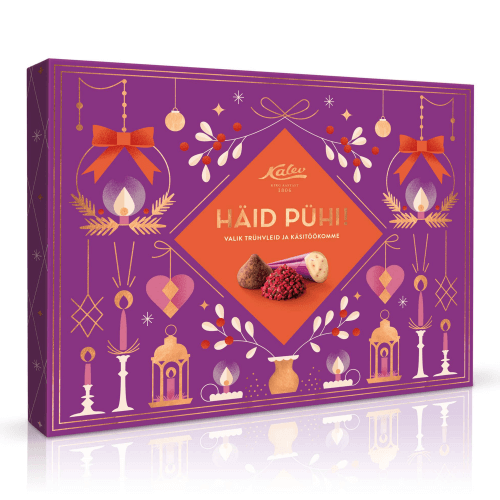 Kalev Pralinen & Trüffelsortiment "Käsitöökomme" | 345 g Kalev Pralinen & Trüffelsortiment valik trühvleid ja käsitöökomme 345g aus Tallinn in England.