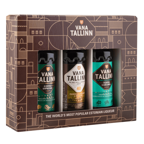 Liviko Vana Tallinn Original Coffee Espresso Toffee Caramel Miniaturen Set | 0,12 l Liviko Vana Tallinn Original Coffee Espresso Toffee Caramel Miniaturen Set aus Estland.
